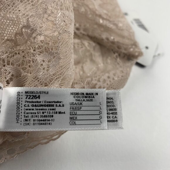 Leonisa Women's Hiphugger Style Panty in Modern Lace Brown Underwear Size L NWT - Picture 3 of 7